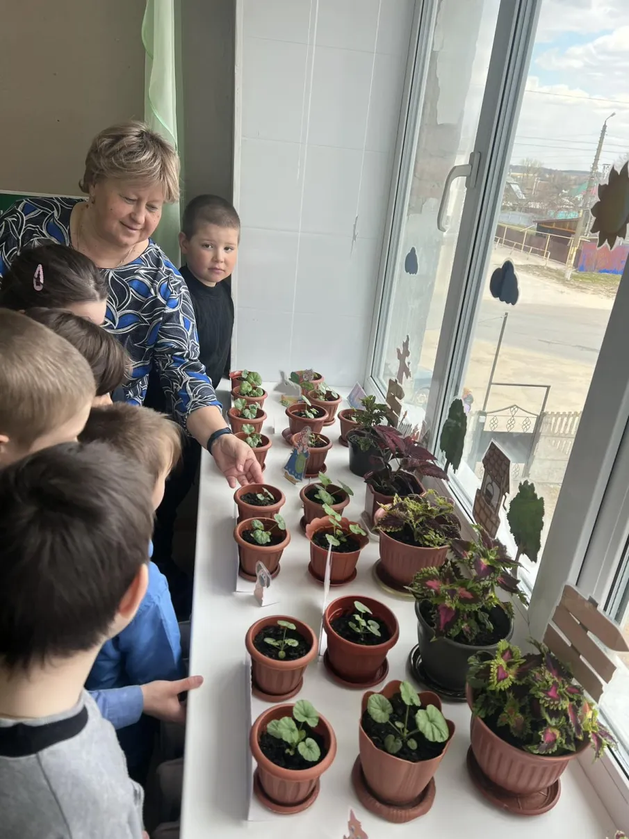 Руководитель кружка «Мир цветов» Анисимова Елена Валерьевна  вместе с ребятами организовали и провели занятия: «Огород на окне».