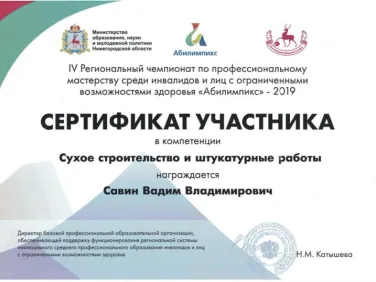 Сертификаты "Абилимпикс - 2019"